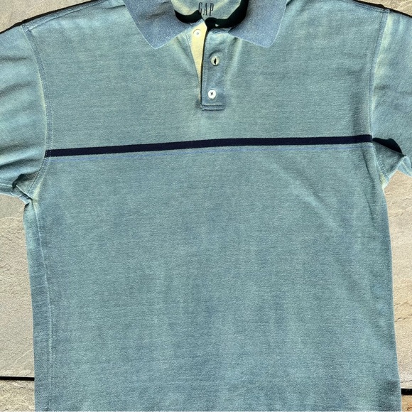 Overdyed Reworked Y2K Chest Stripe Polo - Picture 5 of 6